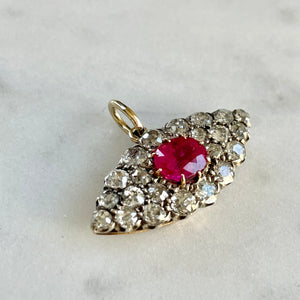 Bespoke Diamond and Pink Sapphire “Evil Eye” Pendant
