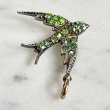 Load image into Gallery viewer, Demantoid Garnet Swallow Pendant
