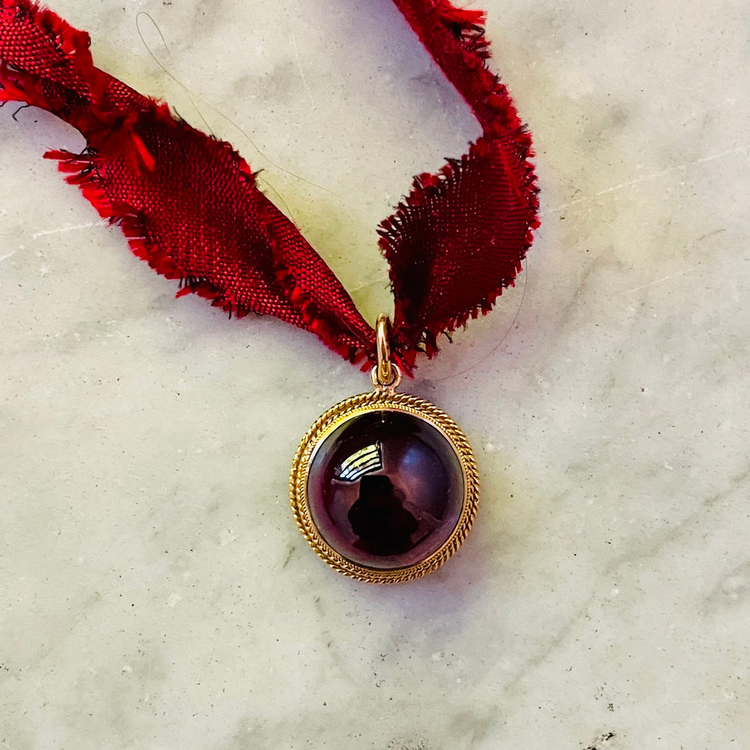 Garnet Locket Pendant