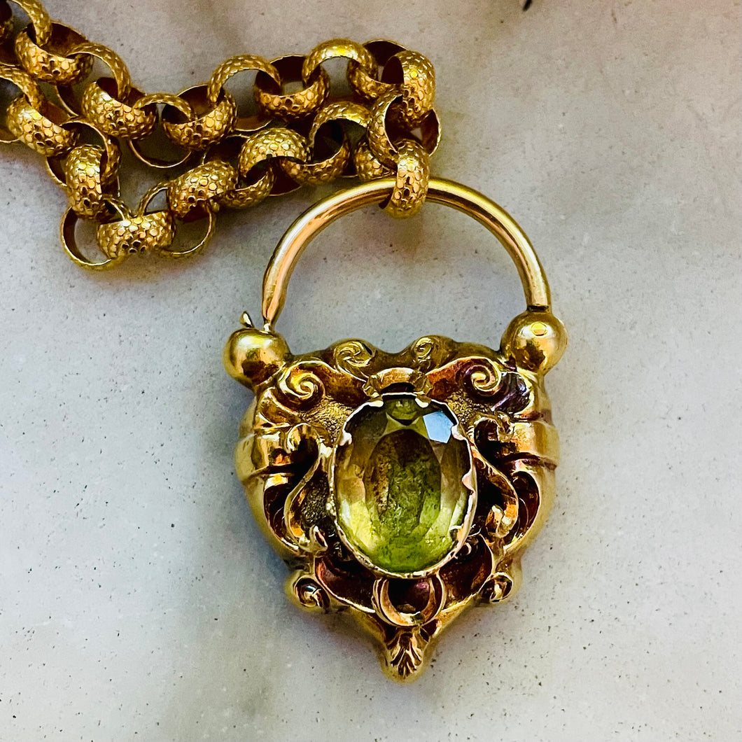 Chrysoberyl Heart Padlock