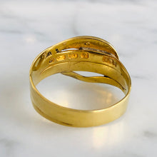Load image into Gallery viewer, Gold Snake Ring With Diamond Detail
