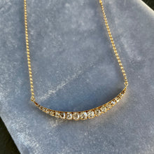 Load image into Gallery viewer, Diamond Flat Crescent Necklace
