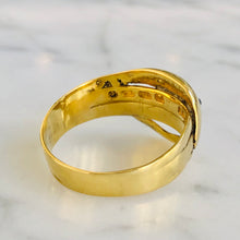 Load image into Gallery viewer, Gold Snake Ring With Diamond Detail

