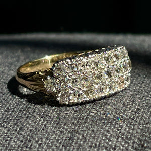 Diamond Three Row Ring