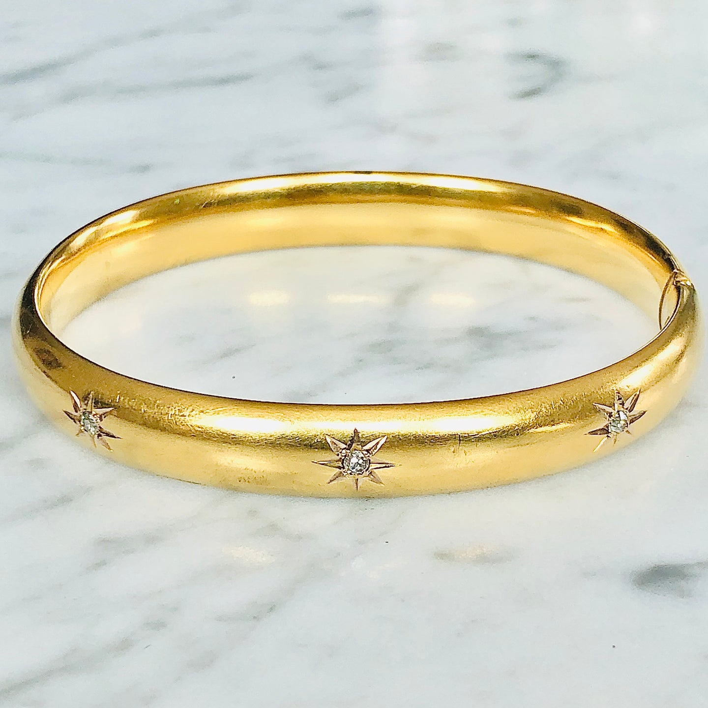 ON HOLD Gold Bangle with Diamonds