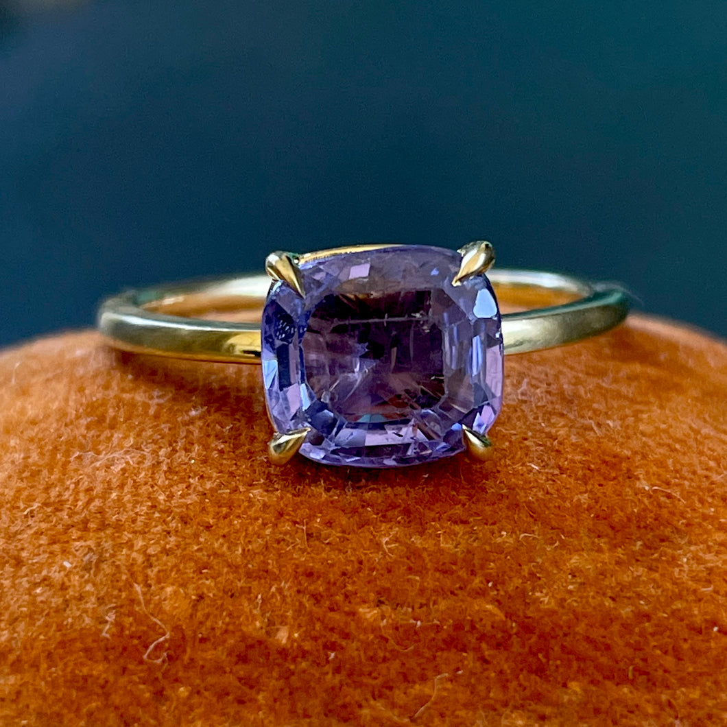 ROCKS Bespoke ~ Purple Sapphire Ring