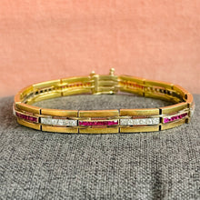 Load image into Gallery viewer, Ruby &amp; Diamond Bracelet
