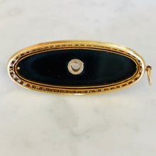 Load image into Gallery viewer, Onyx and Diamond Pendant with Central Moonstone
