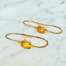 Load image into Gallery viewer, French Citrine Poissarde Earrings
