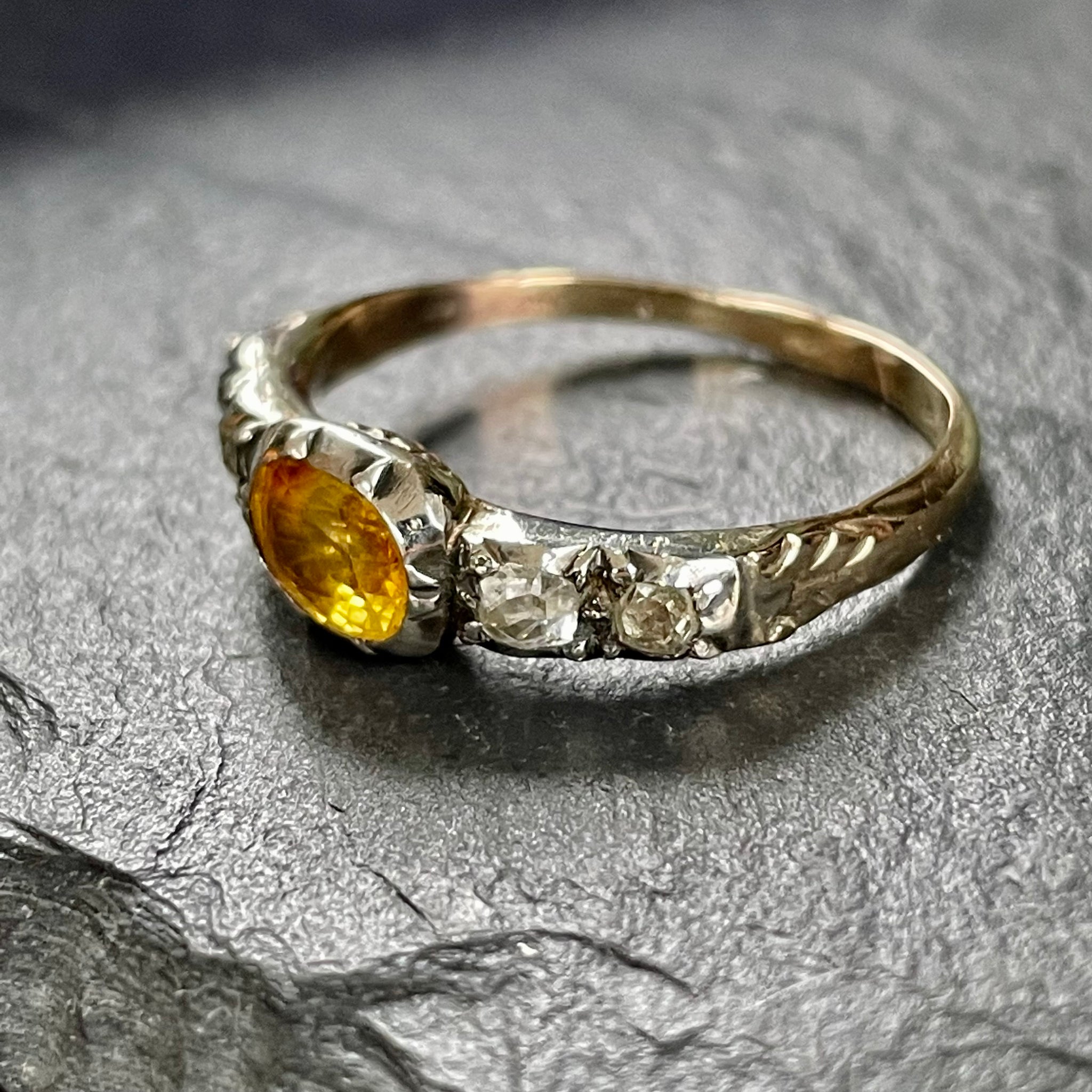 Natural Yellow Sapphire (Pukhraj) Stone Ring 925 Silver