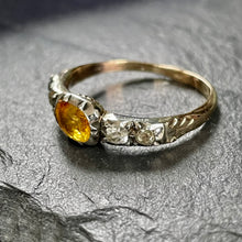 Load image into Gallery viewer, Georgian Yellow Sapphire 5 Stone Ring
