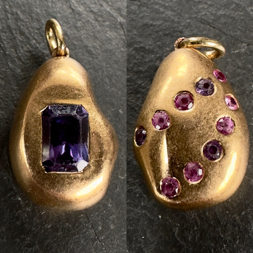 20k Gold Sapphire Pendant 4