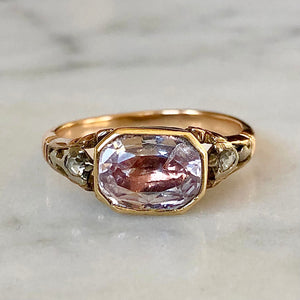 SOLD - Georgian Pink Topaz Ring