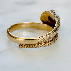Diamond & Ruby Snake Ring