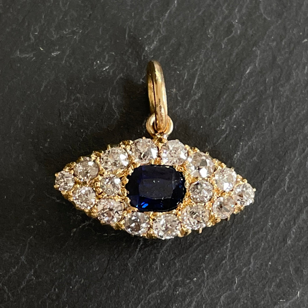 Bespoke Sapphire & Diamond “Evil Eye” Pendant