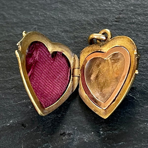 Hold for T Enamel and Gold Heart Pendant Set