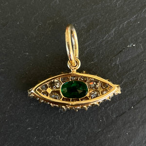 Bespoke Emerald & Diamond “Evil Eye” Pendant