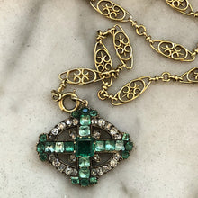 Load image into Gallery viewer, Emerald and Diamond Pendant
