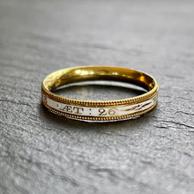 Load image into Gallery viewer, Gold &amp; White Enamel Ring
