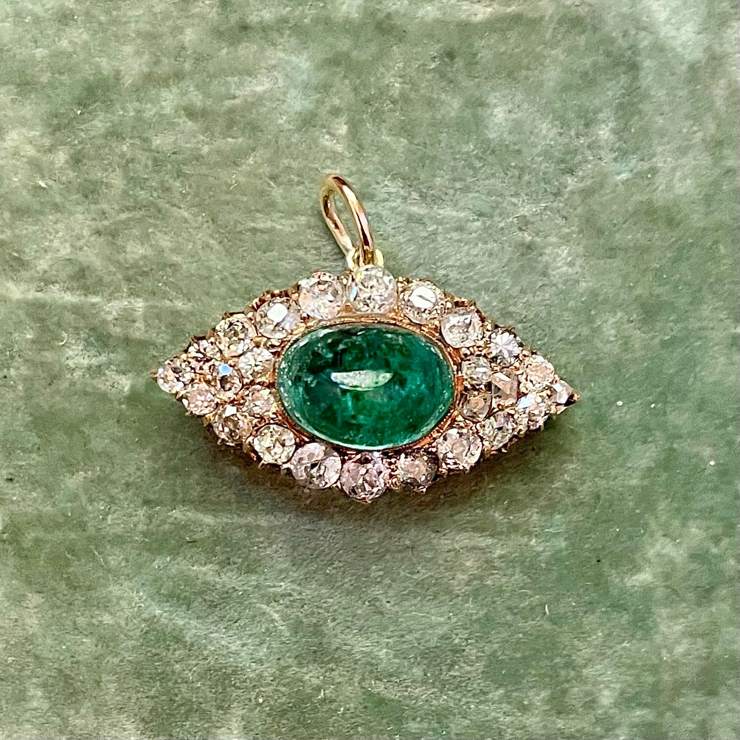 Bespoke Emerald and Diamond “Evil Eye” Pendant