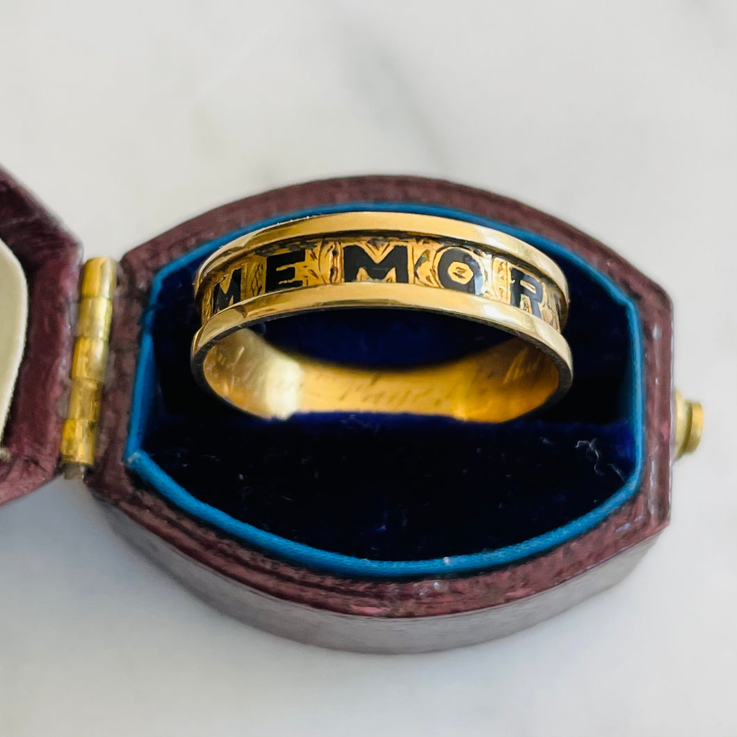 “In Memory Of” Mourning Ring