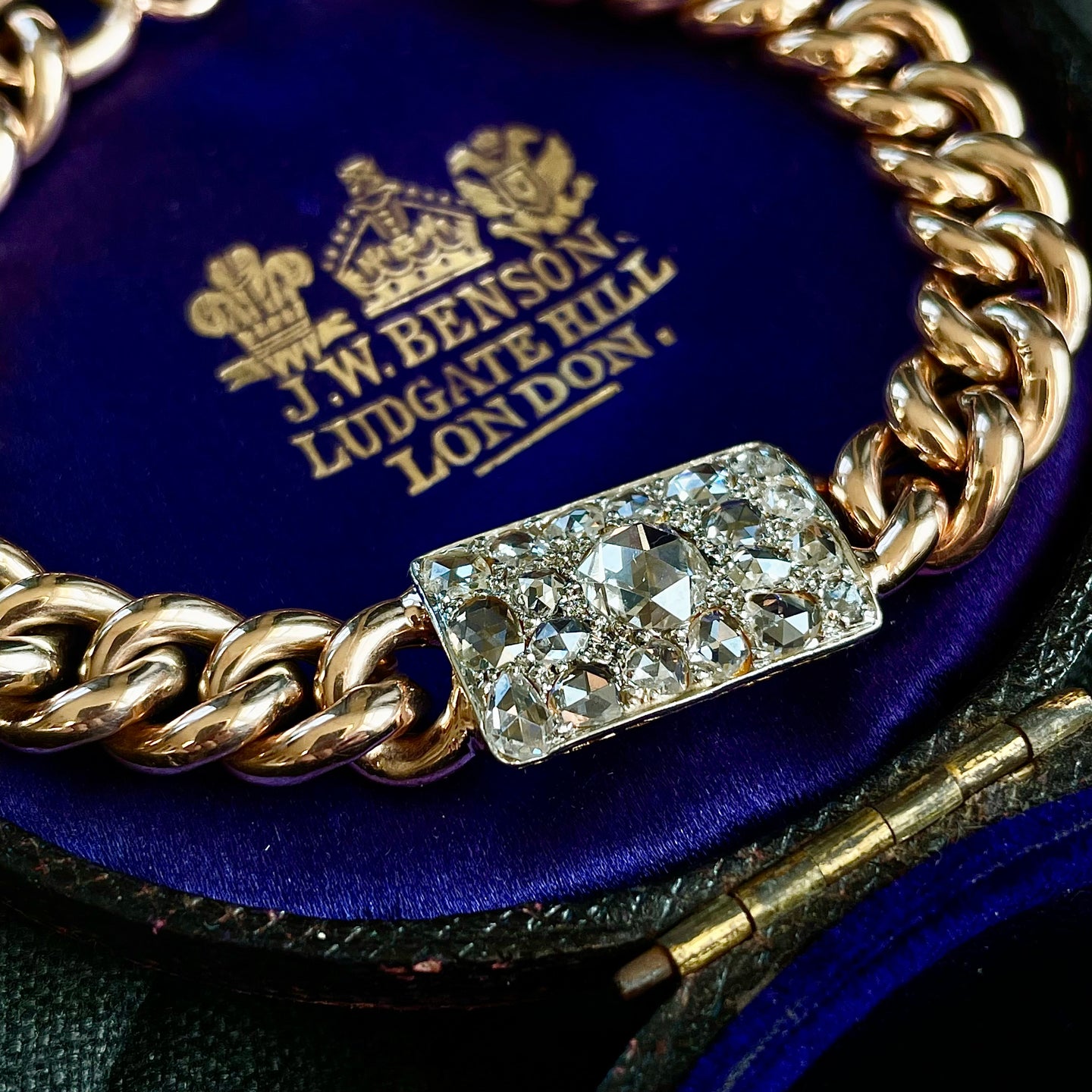 ON HOLD - Bespoke Rose Cut Diamond Curb Bracelet