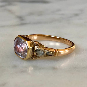SOLD - Georgian Pink Topaz Ring