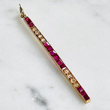 Load image into Gallery viewer, Ruby &amp; Diamond Bar Pendant
