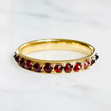 Load image into Gallery viewer, Rose Cut Garnet Eternity Band
