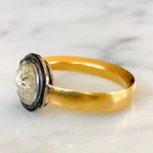 Load image into Gallery viewer, Bespoke Diamond and Black Enamel Ring
