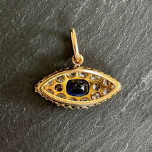 Load image into Gallery viewer, Bespoke Sapphire &amp; Diamond “Evil Eye” Pendant
