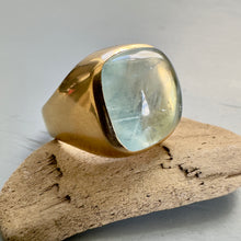 Load image into Gallery viewer, Bespoke Aquamarine Signet Ring
