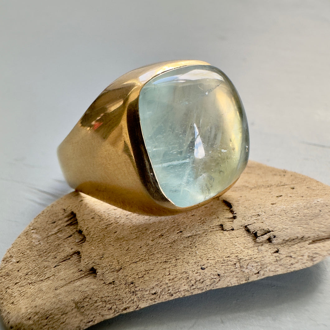 On hold - Bespoke Aquamarine Signet Ring