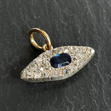 Load image into Gallery viewer, Bespoke Sapphire &amp; Diamond “Evil Eye” Pendant
