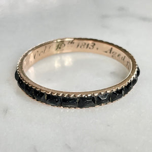 Onyx Mourning Eternity Ring