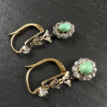 Load image into Gallery viewer, Turquoise And Diamond Earrings
