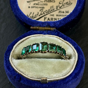Emerald 7 Stone Ring