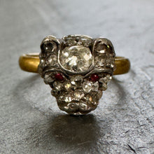 Load image into Gallery viewer, Bespoke Antique Gold and Diamond Bulldog Ring
