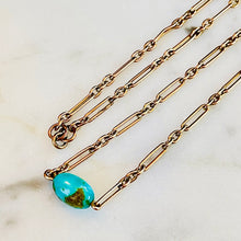 Load image into Gallery viewer, ON HOLD Long Turquoise Chain Necklace
