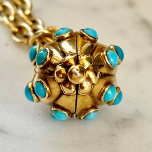 Turquoise & Gold Pendant/Locket