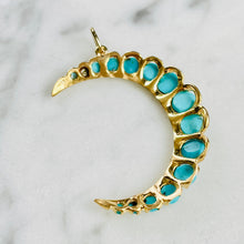 Load image into Gallery viewer, Turquoise Crescent Moon Pendant
