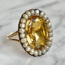 Load image into Gallery viewer, Citrine &amp; Pearl Memorial Ring
