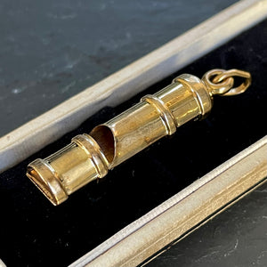 Gold Whistle Pendant