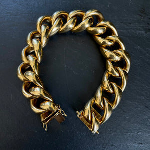 Italian Gold Squared Curb Bracelet