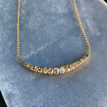 Load image into Gallery viewer, Diamond Flat Crescent Necklace
