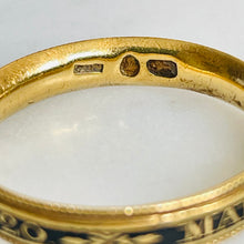 Load image into Gallery viewer, Black Enamel Mourning Ring
