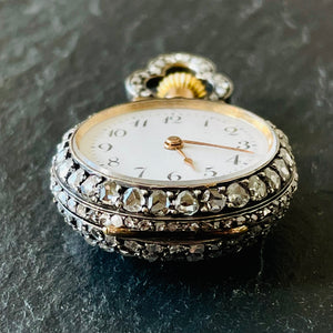 Rose Cut Diamond Watch Pendant