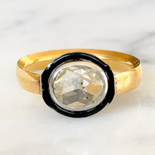 Load image into Gallery viewer, Bespoke Diamond and Black Enamel Ring
