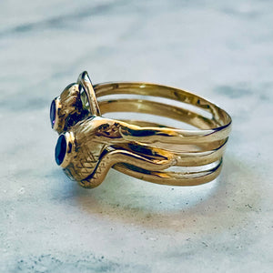 French Double Snake Ring