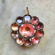 Load image into Gallery viewer, Pink Foiled Rock Crystal Pendant
